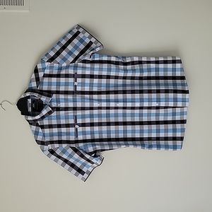 Mexx Semi-Slim Men's Plaid Short Sleeve Shirt- Size XXL